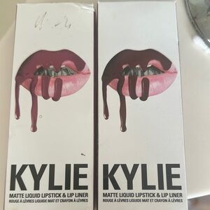2x Kylie Matte Liquid Lipstick & Lip Liner Sets - Spice & Leo